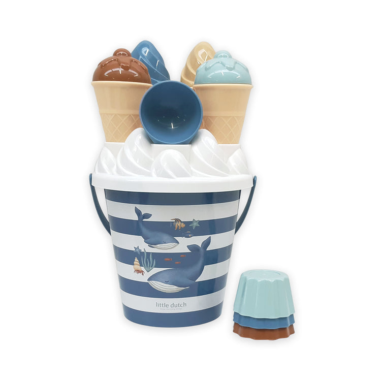 LITTLE DUTCH. Ice Cream Bucket Set Ocean World 14pcs