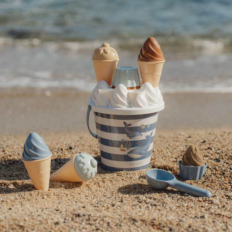 LITTLE DUTCH. Ice Cream Bucket Set Ocean World 14pcs