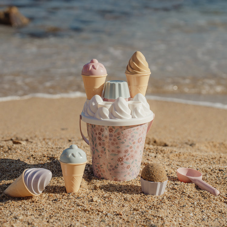 LITTLE DUTCH. Σετ κουβαδάκια παραλίας Ice Cream Dreamy Mermaid Ροζ