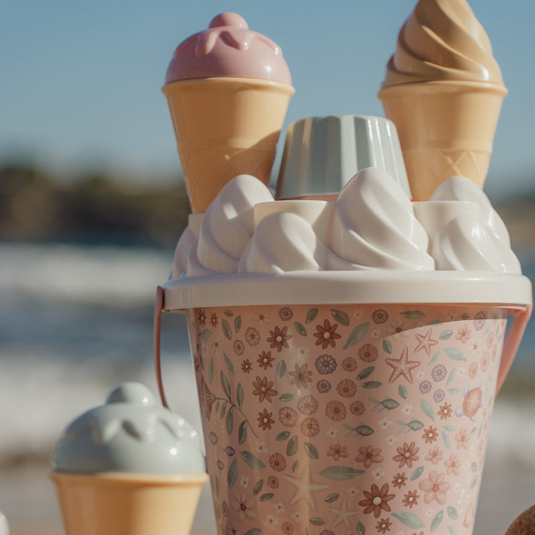 LITTLE DUTCH. Σετ κουβαδάκια παραλίας Ice Cream Dreamy Mermaid Ροζ