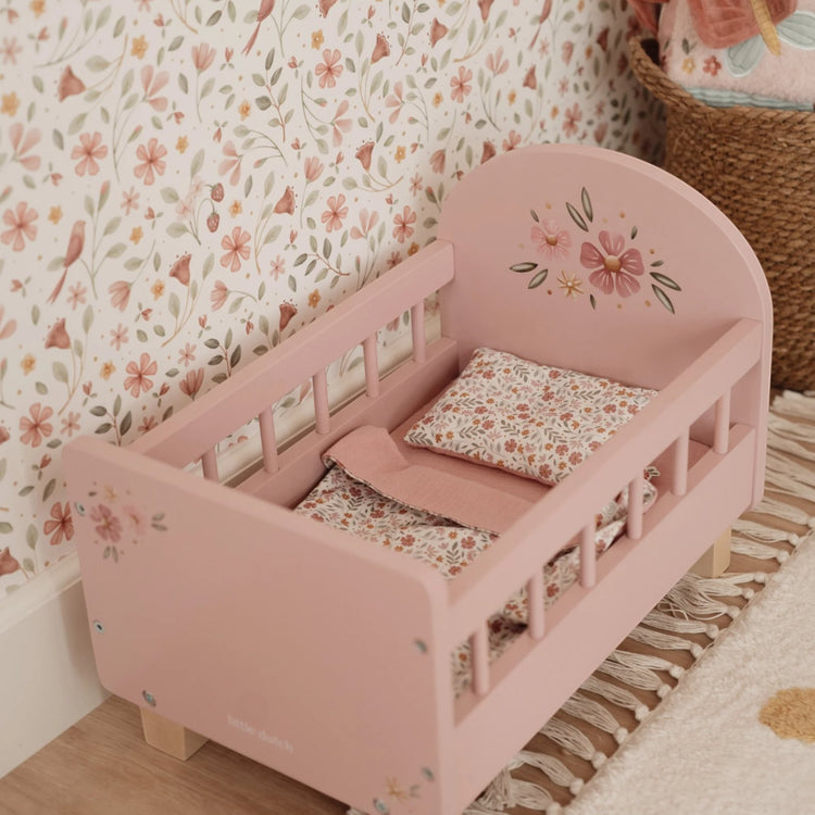 LITTLE DUTCH. Wooden doll bed FSC