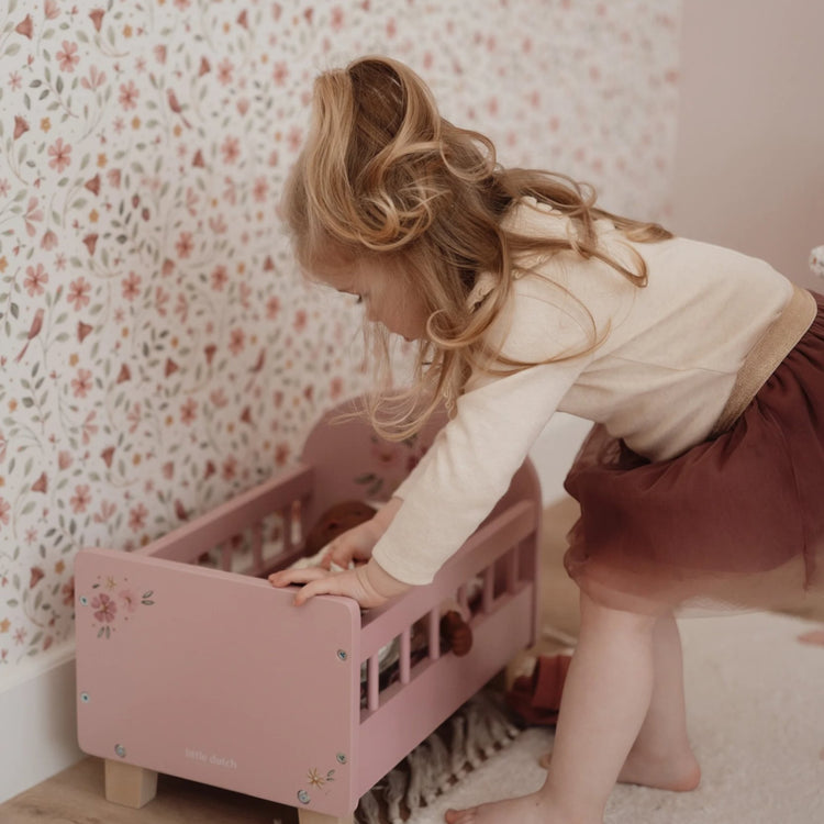 LITTLE DUTCH. Wooden doll bed FSC