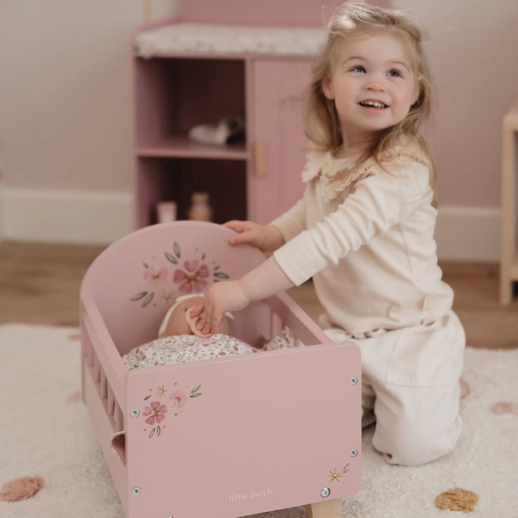 LITTLE DUTCH. Wooden doll bed FSC