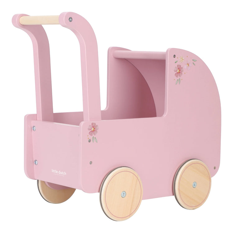 LITTLE DUTCH. Wooden doll pram FSC