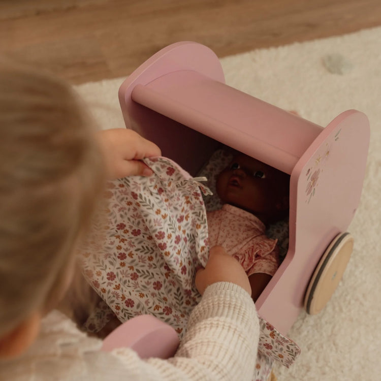 LITTLE DUTCH. Wooden doll pram FSC