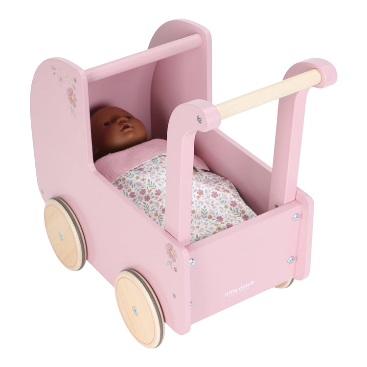 LITTLE DUTCH. Wooden doll pram FSC
