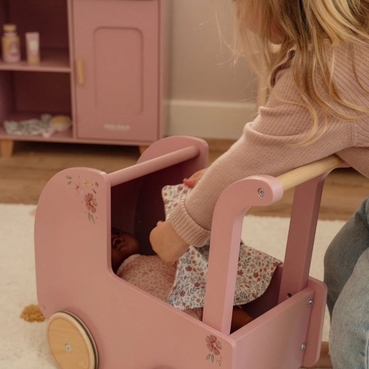 LITTLE DUTCH. Wooden doll pram FSC