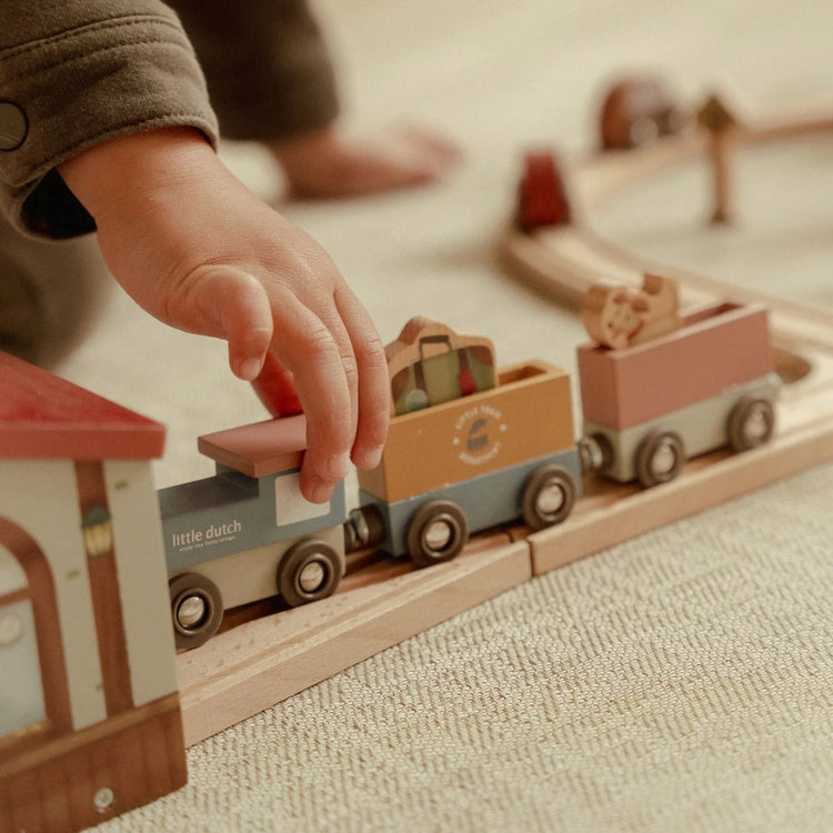 LITTLE DUTCH. Train track set XL FSC