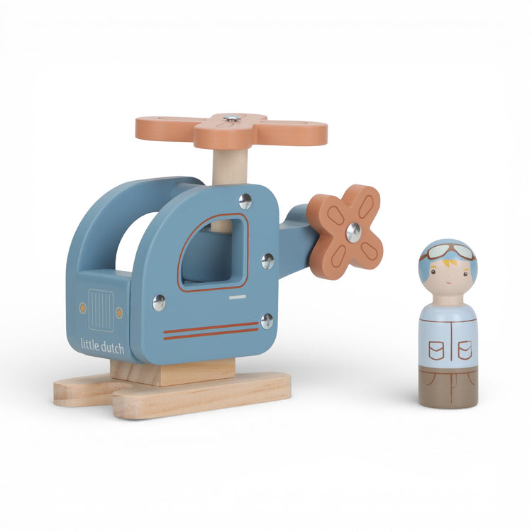 LITTLE DUTCH. Ξύλινο παιχνίδι ελικοπτεράκι FSC
