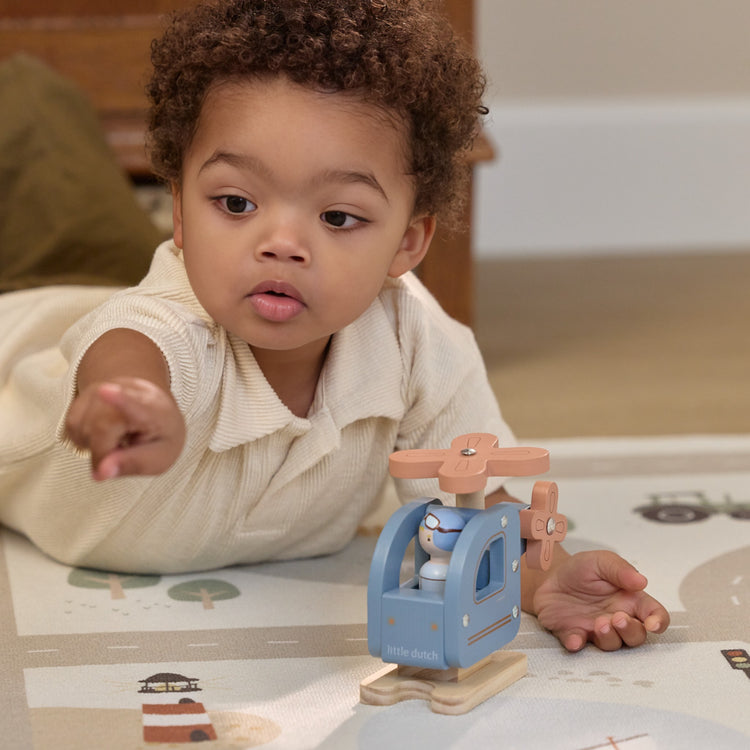 LITTLE DUTCH. Ξύλινο παιχνίδι ελικοπτεράκι FSC