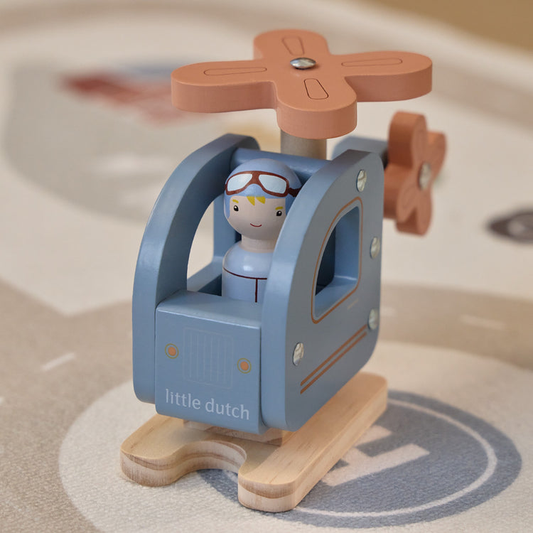 LITTLE DUTCH. Ξύλινο παιχνίδι ελικοπτεράκι FSC