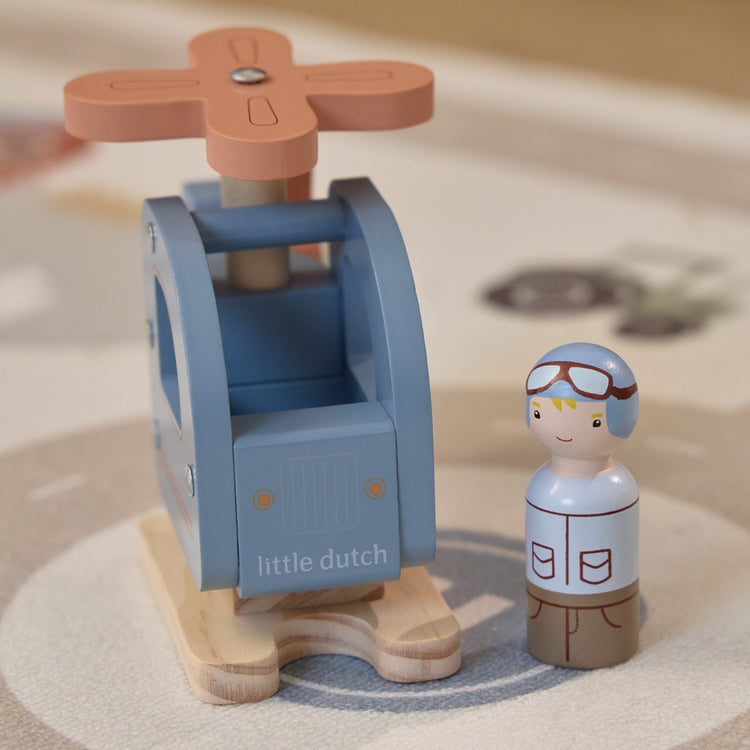 LITTLE DUTCH. Ξύλινο παιχνίδι ελικοπτεράκι FSC