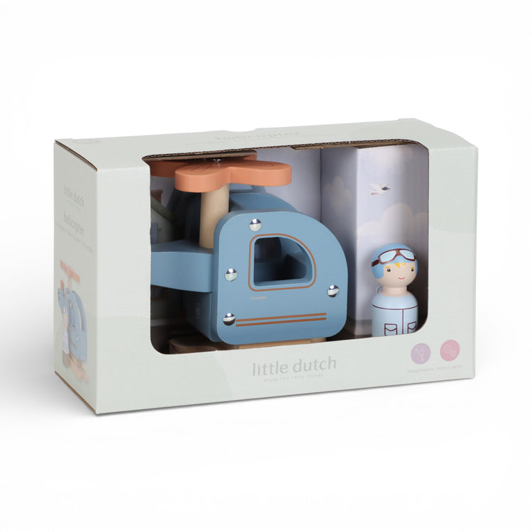 LITTLE DUTCH. Ξύλινο παιχνίδι ελικοπτεράκι FSC