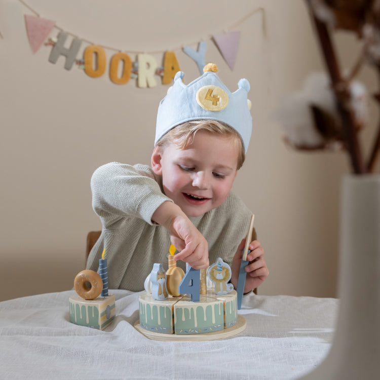 LITTLE DUTCH. Birthday Crown with Numbers blue