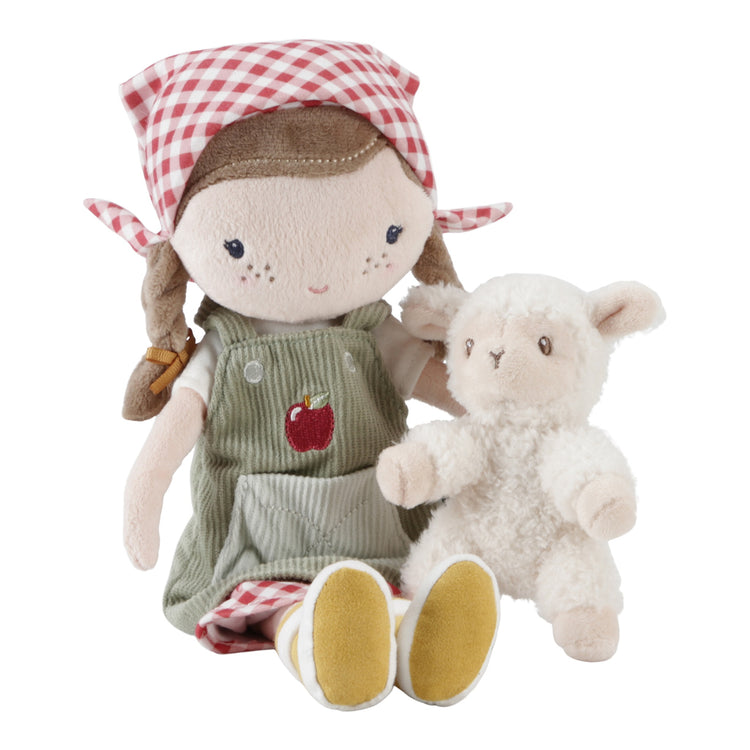 LITTLE DUTCH. Cuddle doll Farmer Rosa with sheep 35cm