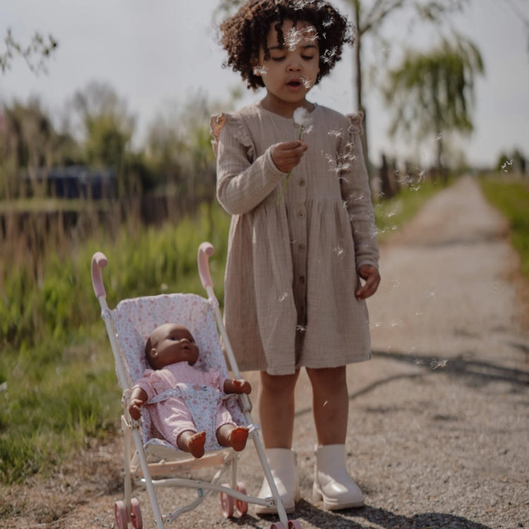 LITTLE DUTCH. Μεταλλικό καρότσι για κούκλες - λευκό