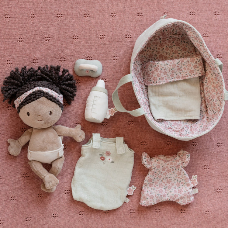 LITTLE DUTCH. Υφασμάτινο μωρό σε καλαθούνα Evi (30 εκ.)