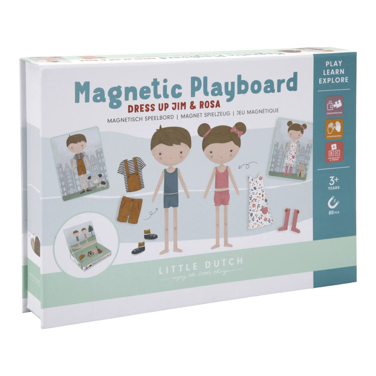LITTLE DUTCH. Magnetic Playboard Jim & Rosa FSC
