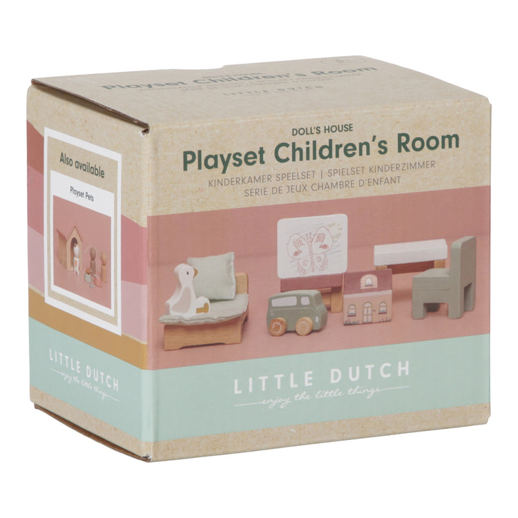 LITTLE DUTCH. Dollhouse children's room expansion set FSC
