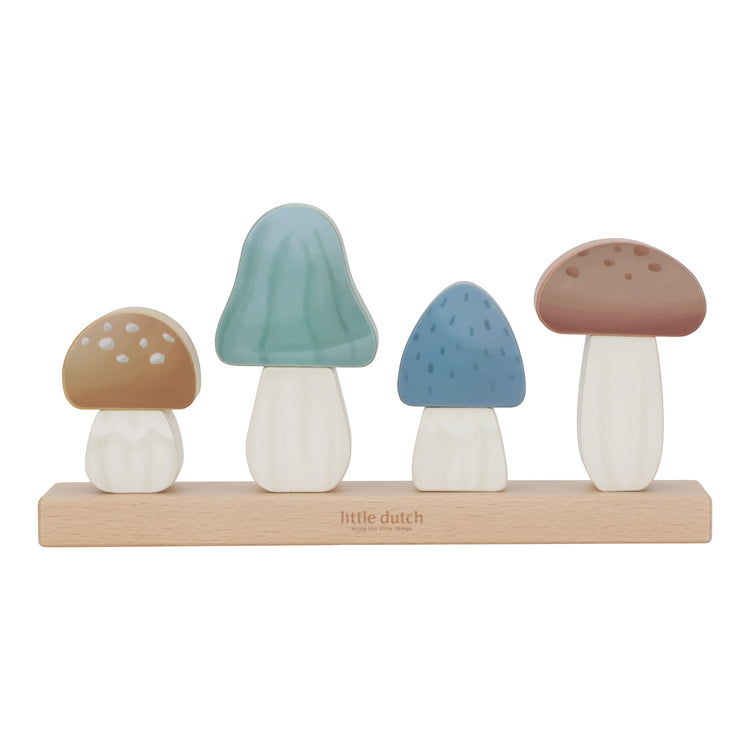 LITTLE DUTCH. Stacking Puzzle Mushrooms Forest Friends FSC