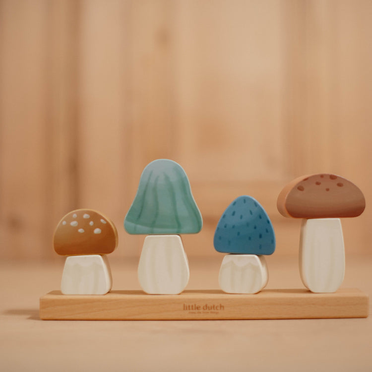 LITTLE DUTCH. Stacking Puzzle Mushrooms Forest Friends FSC