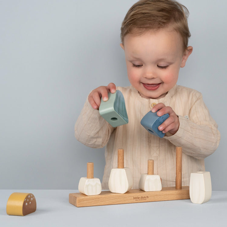 LITTLE DUTCH. Stacking Puzzle Mushrooms Forest Friends FSC