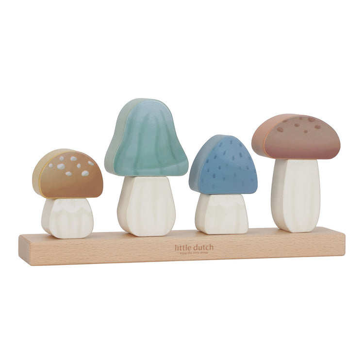 LITTLE DUTCH. Stacking Puzzle Mushrooms Forest Friends FSC