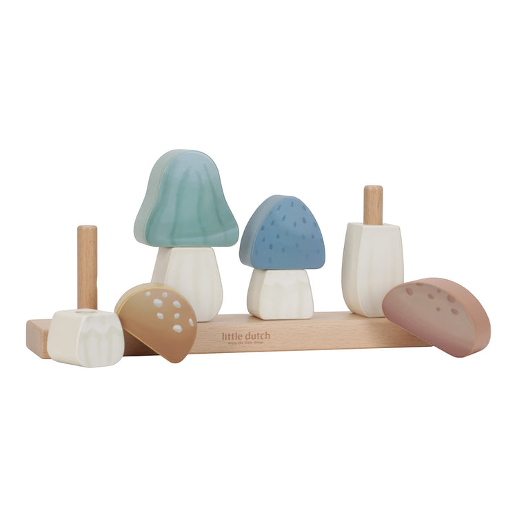 LITTLE DUTCH. Stacking Puzzle Mushrooms Forest Friends FSC