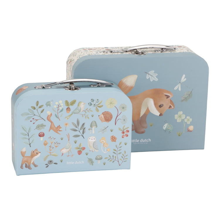 LITTLE DUTCH. Suitcase set Forest Friends blue FSC