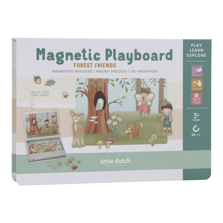 LITTLE DUTCH. Magnetic Playboard Forest Friends FSC