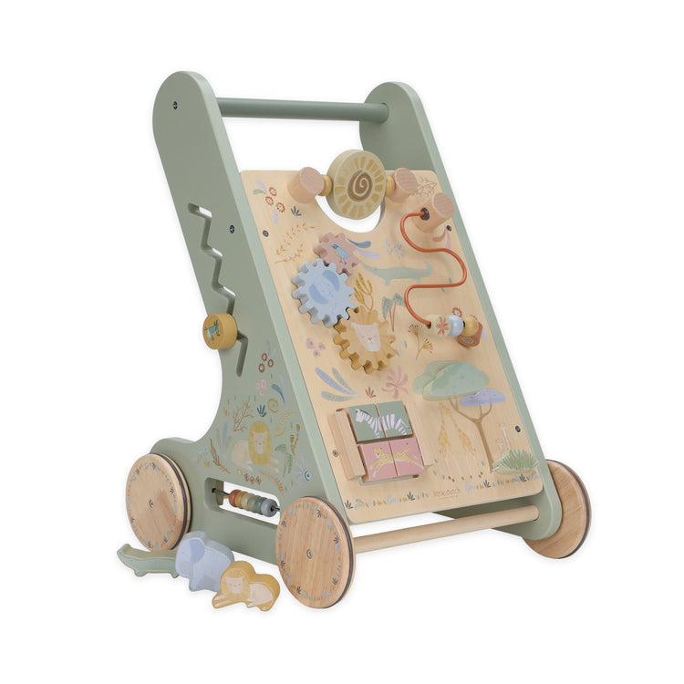 LITTLE DUTCH. Wooden baby activity walker Safari Friends FSC