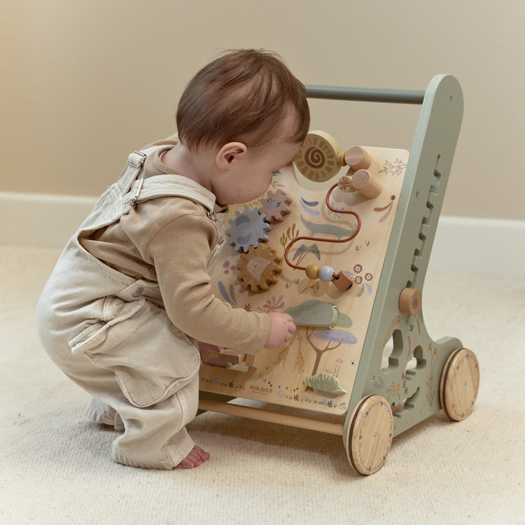LITTLE DUTCH. Wooden baby activity walker Safari Friends FSC