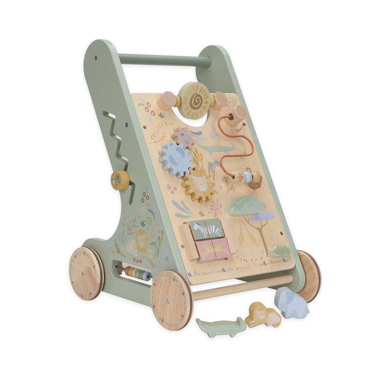 LITTLE DUTCH. Wooden baby activity walker Safari Friends FSC