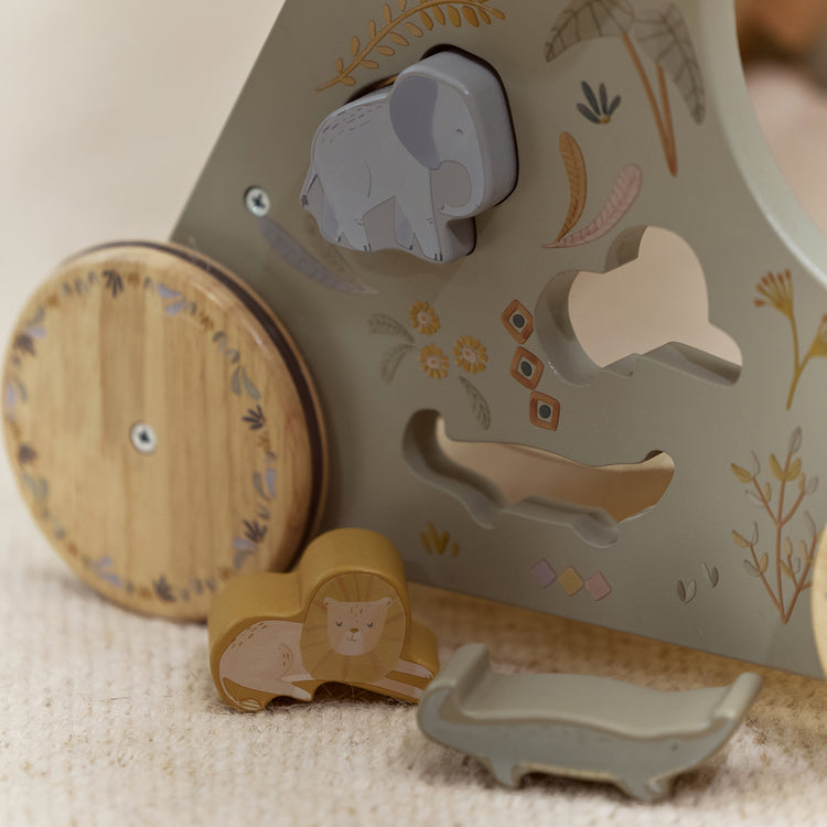LITTLE DUTCH. Wooden baby activity walker Safari Friends FSC