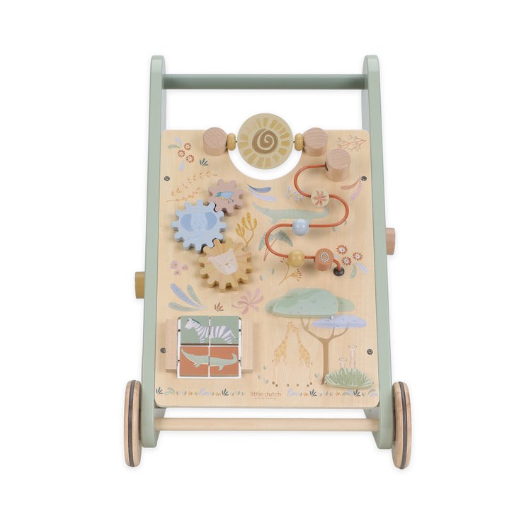 LITTLE DUTCH. Wooden baby activity walker Safari Friends FSC