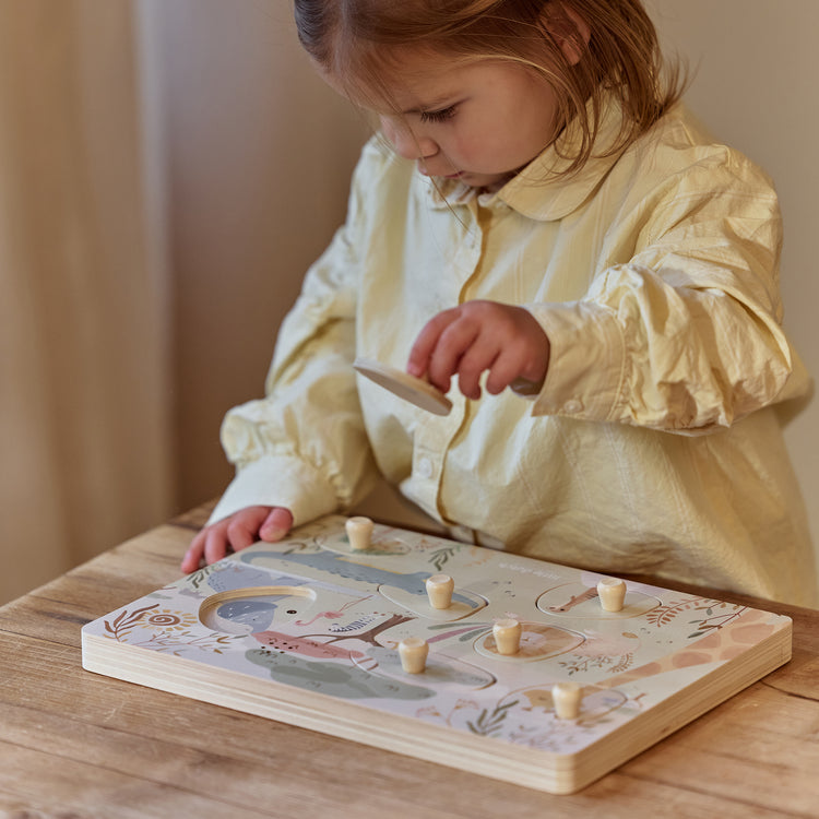 LITTLE DUTCH. Wooden sound Puzzle Safari Friends FSC