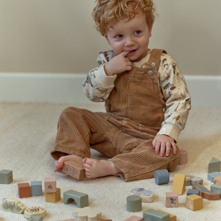 LITTLE DUTCH. Wooden building blocks Safari Friends FSC