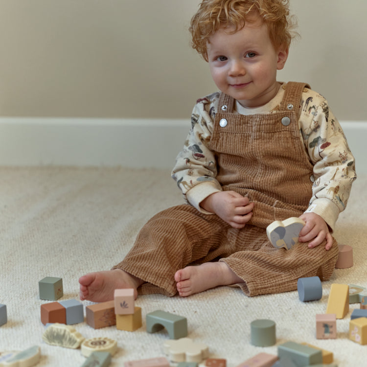 LITTLE DUTCH. Wooden building blocks Safari Friends FSC