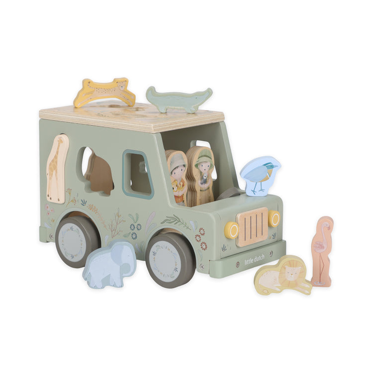 LITTLE DUTCH. Shape sorter safari car Safari Friends FSC