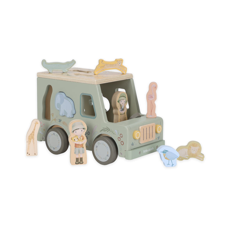 LITTLE DUTCH. Shape sorter safari car Safari Friends FSC