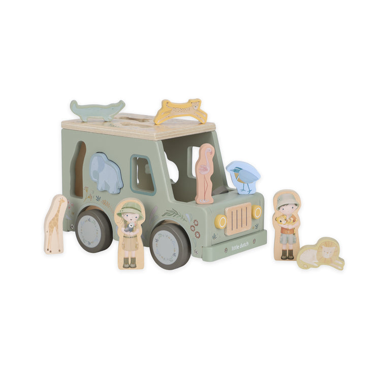 LITTLE DUTCH. Shape sorter safari car Safari Friends FSC