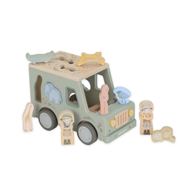 LITTLE DUTCH. Shape sorter safari car Safari Friends FSC