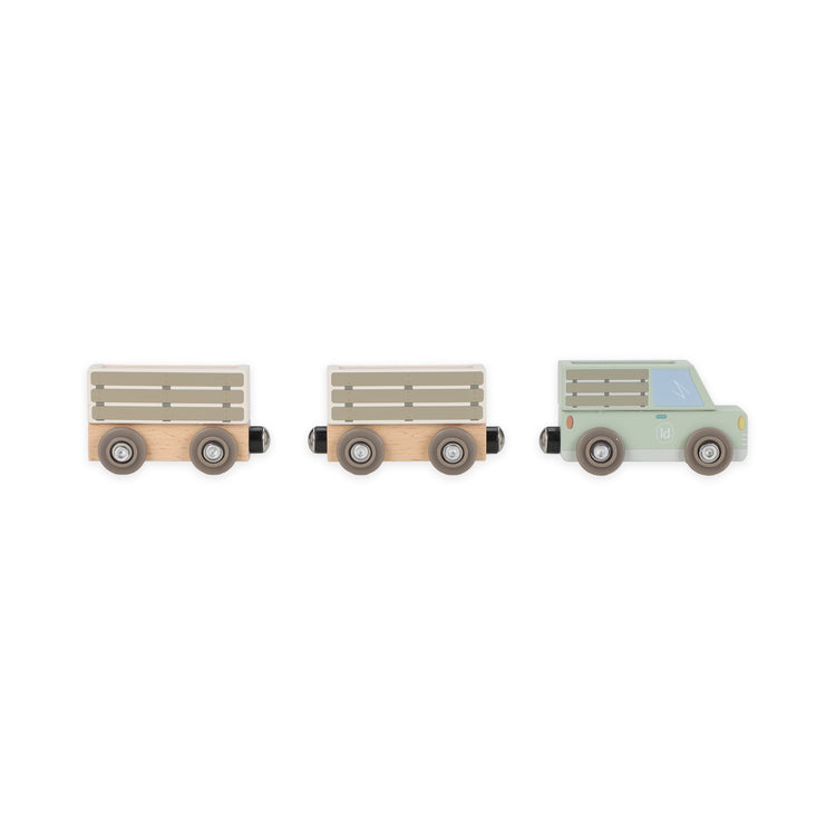 LITTLE DUTCH. Wooden train set Safari Friends FSC