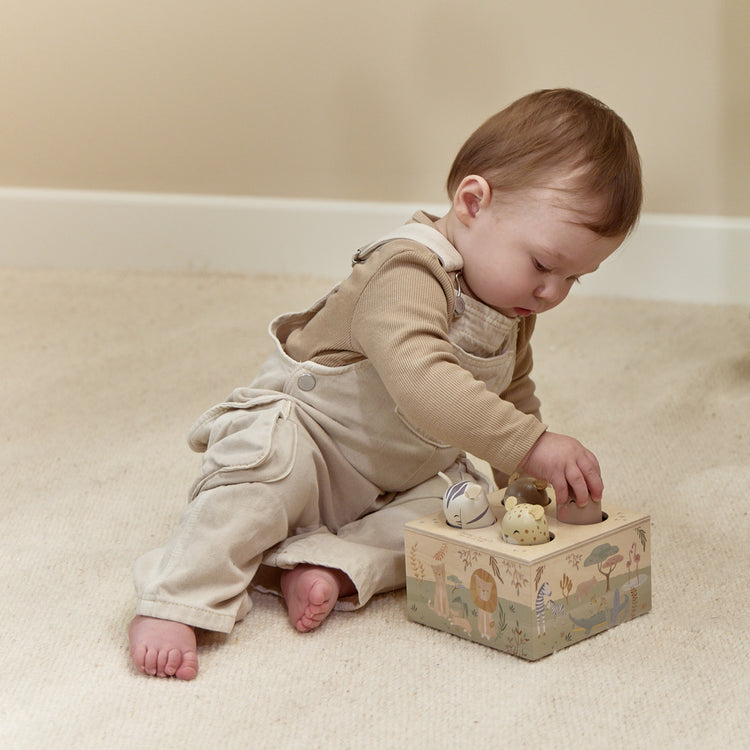 LITTLE DUTCH. Wooden Pop-up Toy Safari Friends FSC