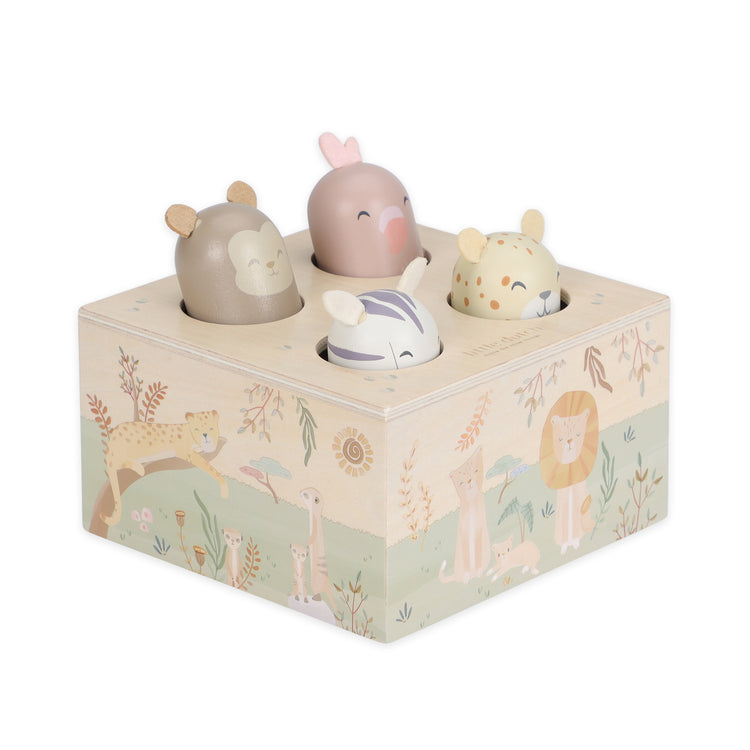 LITTLE DUTCH. Wooden Pop-up Toy Safari Friends FSC