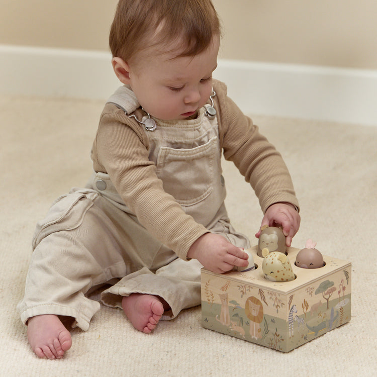 LITTLE DUTCH. Wooden Pop-up Toy Safari Friends FSC
