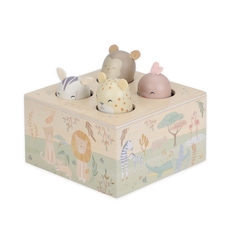 LITTLE DUTCH. Wooden Pop-up Toy Safari Friends FSC