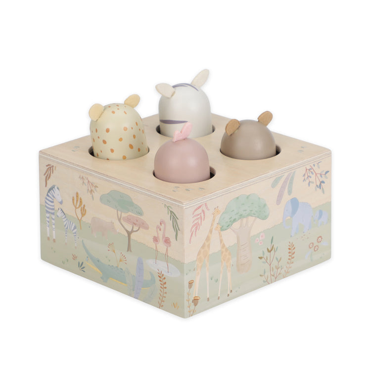 LITTLE DUTCH. Wooden Pop-up Toy Safari Friends FSC