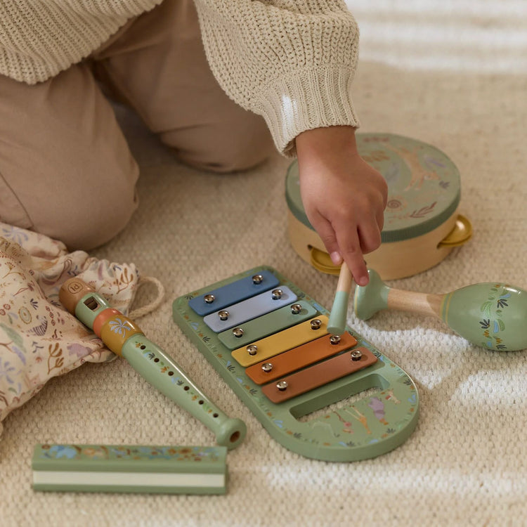 LITTLE DUTCH. Music set Safari Friends FSC (green)