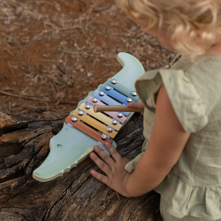 LITTLE DUTCH. Xylophone crocodile Safari Friends FSC